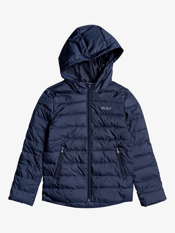 roxy, Night Voyage - Doudoune à capuche pour Fille 4-16, MOOD INDIGO (bsp0) 0 Night Voyage - Doudoune à capuche pour Fille 4-16 Bleu ERGJK03066 Roxy