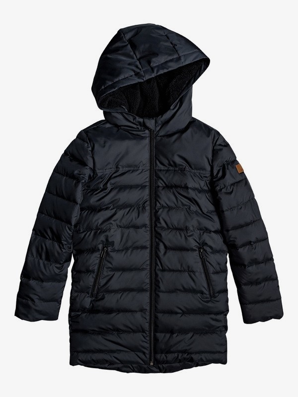 roxy, Waterfall Song - Doudoune à capuche longue pour Fille 4-16, ANTHRACITE (kvj0) 0 Waterfall Song - Doudoune à capuche longue pour Fille 4-16 Noir ERGJK03070 Roxy