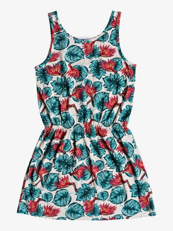 roxy, Fearless Friends - Robe à bretelles pour Fille 8-16 ans, MARSHMALLOW ABYSSAL TROPICAL (xwgr) 0 Fearless Friends - Robe à bretelles pour Fille 8-16 ans Blanc ERGKD03052 Roxy
