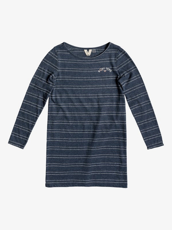 roxy, Girl's 7-14 Sweet Fruit Long Sleeve T-Shirt Dress, DRESS BLUES MY LITTLE STRIPE (xbbw) 0 Girl's 7-14 Sweet Fruit Long Sleeve T-Shirt Dress Blue ERGKD03080 Roxy