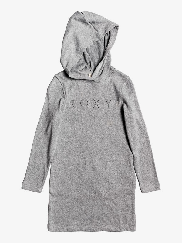 roxy, From The Top - Robe sweat manches longues à capuche pour Fille 4-16, HERITAGE HEATHER (sgrh) 0 From The Top - Robe sweat manches longues à capuche pour Fille 4-16 Gris ERGKD03103 Roxy