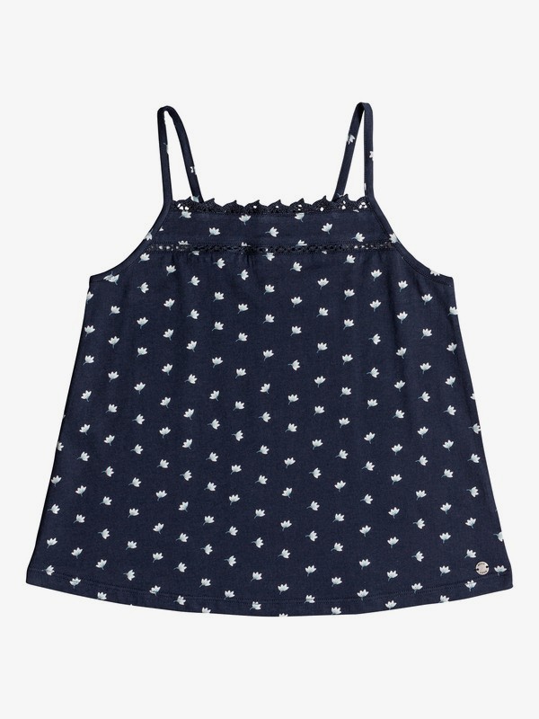 roxy, Girl's 7-14 Radiant Light Strappy Top, DRESS BLUE FLOWER TWIST (btk7) 0 Girl's 7-14 Radiant Light Strappy Top Blue ERGKT03082 Roxy