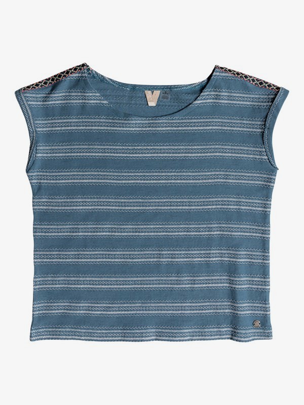 roxy, Girl's 7-14 Warm Dayz Roll-Up Sleeve Tee, STORM BLUE (bmg0) 0 Girl's 7-14 Warm Dayz Roll-Up Sleeve Tee Blue ERGKT03084 Roxy