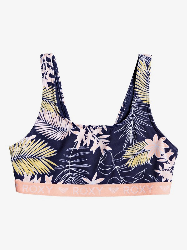 roxy, Bikini Point - Sujetador Deportivo para Chicas 8-16, MED BLUE FULL FLORAL BIG SW (bte6) 0 Bikini Point - Sujetador Deportivo para Chicas 8-16 Azul ERGKT03104 Roxy