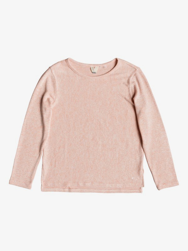 roxy, Girl's 7-14 Cosy Day Long Sleeve Top, SALMON (mfg0) 0 Girl's 7-14 Cosy Day Long Sleeve Top Pink ERGKT03110 Roxy