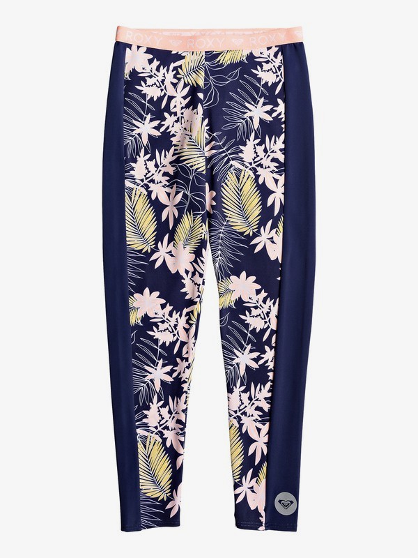 roxy, Bikini Point - Legging de surf UPF 50 pour Fille 8-16 ans, MED BLUE FULL FLORAL BIG SW (bte6) 0 Bikini Point - Legging de surf UPF 50 pour Fille 8-16 ans Bleu ERGNP03043 Roxy