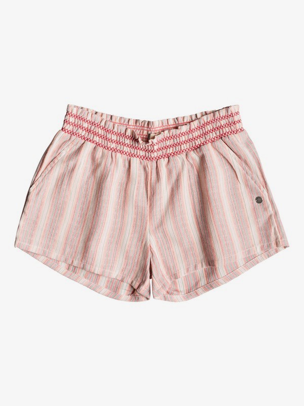 roxy, Girl's 7-14 Dancing In The Sun Beach Shorts, CLOUD PINK MULTISTRIPES YOUTH (mcw4) 0 Girl's 7-14 Dancing In The Sun Beach Shorts Pink ERGNS03036 Roxy