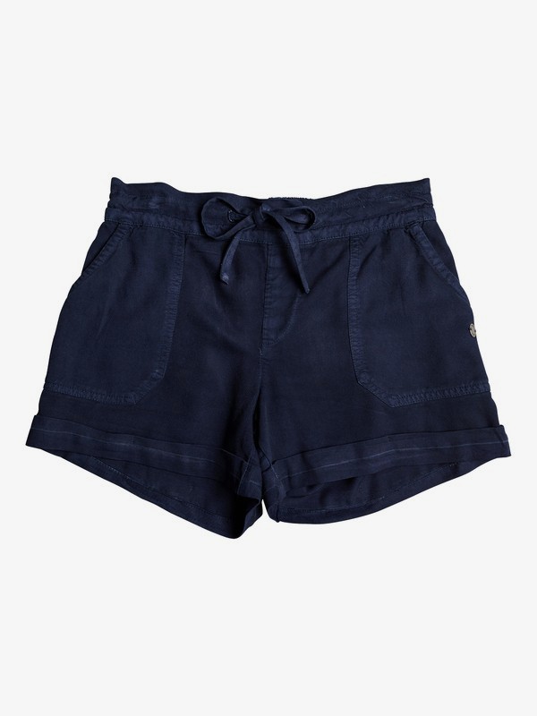 roxy, Girl's 7-14 Goldy Rain Cuff Shorts, DRESS BLUES (btk0) 0 Girl's 7-14 Goldy Rain Cuff Shorts Blue ERGNS03037 Roxy