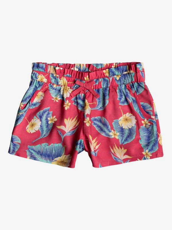 roxy, Girl's 7-14 Rainbow Shower Viscose Shorts, BARBERRY TROPICAL LOVE RG (mpt6) 0 Girl's 7-14 Rainbow Shower Viscose Shorts Pink ERGNS03038 Roxy