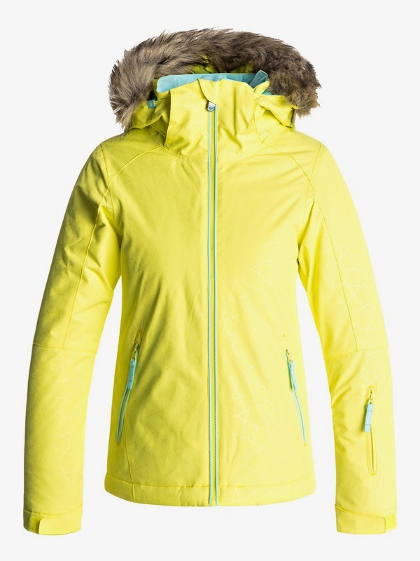 roxy, Jet Ski - Snow Jacke für Mädchen 8-16, LEMON TONIC_GANA EMBOSS (yfk8) 0 Jet Ski - Snow Jacke für Mädchen 8-16 Gelb ERGTJ03039 Roxy