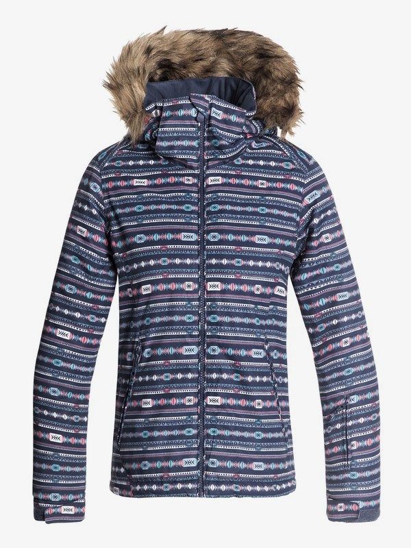 roxy, Jet Ski - Veste de snow pour Fille 8-16 ans, CROWN BLUE_INDIE STRIPES (bqy4) 0 Jet Ski - Veste de snow pour Fille 8-16 ans Bleu ERGTJ03053 Roxy