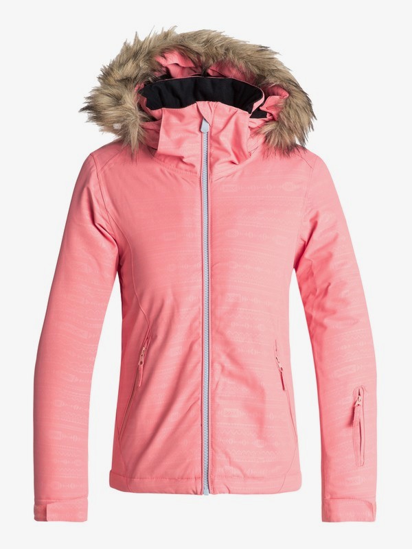 roxy, Jet Ski Embossed - Veste de snow pour Fille 8-16 ans, SHELL PINK_INDIE STRIPES EMBOS (mhg2) 0 Jet Ski Embossed - Veste de snow pour Fille 8-16 ans Rose ERGTJ03056 Roxy