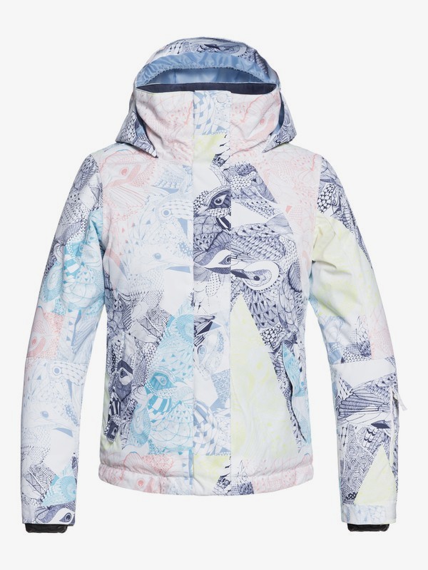 roxy, ROXY Jetty - Chaqueta Para Nieve para Chicas 8-16, BRIGHT WHITE_ALSKA BIRD (wbb6) 0 ROXY Jetty - Chaqueta Para Nieve para Chicas 8-16 Blanco ERGTJ03058 Roxy