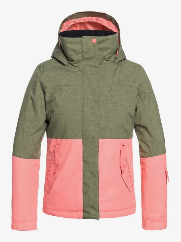 roxy, ROXY Jetty Block - Chaqueta Para Nieve para Chicas 8-16, FOUR LEAF CLOVER (gph0) 0 ROXY Jetty Block - Chaqueta Para Nieve para Chicas 8-16 Verde ERGTJ03059 Roxy