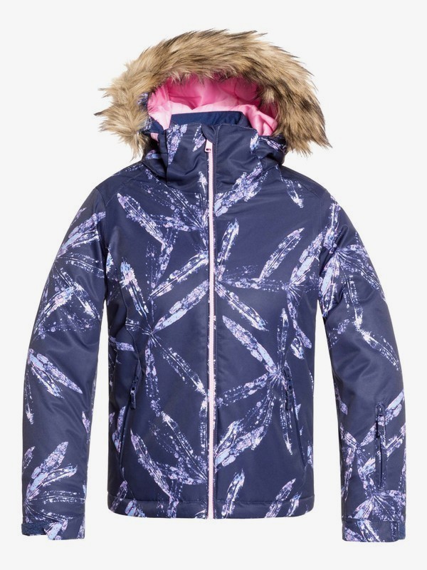 roxy, Jet Ski - Veste de snow pour Fille 8-16 ans, MEDIEVAL BLUE ARCTIC LEAVES (bte6) 0 Jet Ski - Veste de snow pour Fille 8-16 ans Bleu ERGTJ03075 Roxy