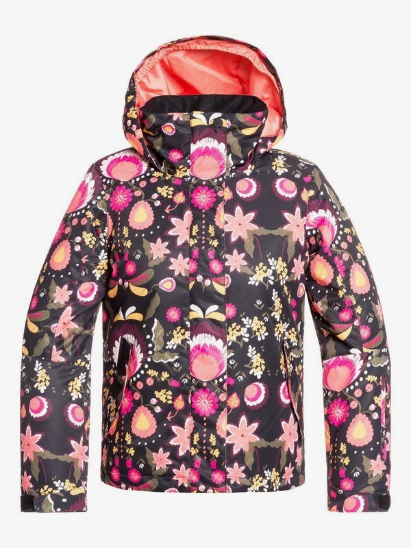 roxy, ROXY Jetty - Veste de snow pour Fille 8-16 ans, TRUE BLACK FOLK WINTER (kvm6) 0 ROXY Jetty - Veste de snow pour Fille 8-16 ans Noir ERGTJ03082 Roxy