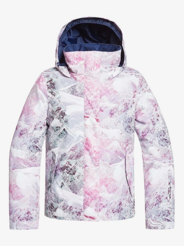 roxy, ROXY Jetty - Veste de snow pour Fille 8-16 ans, BRIGHT WHITE MYSTERIOUS VIEW (wbb2) 0 ROXY Jetty - Veste de snow pour Fille 8-16 ans Blanc ERGTJ03082 Roxy