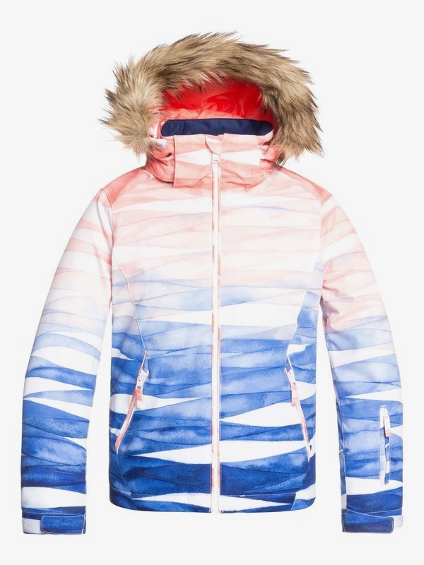 roxy, Jet Ski - Veste de snow pour Fille 8-16 ans, MID DENIM YUMI YAMADA PRINT (bng1) 0 Jet Ski - Veste de snow pour Fille 8-16 ans Bleu ERGTJ03086 Roxy