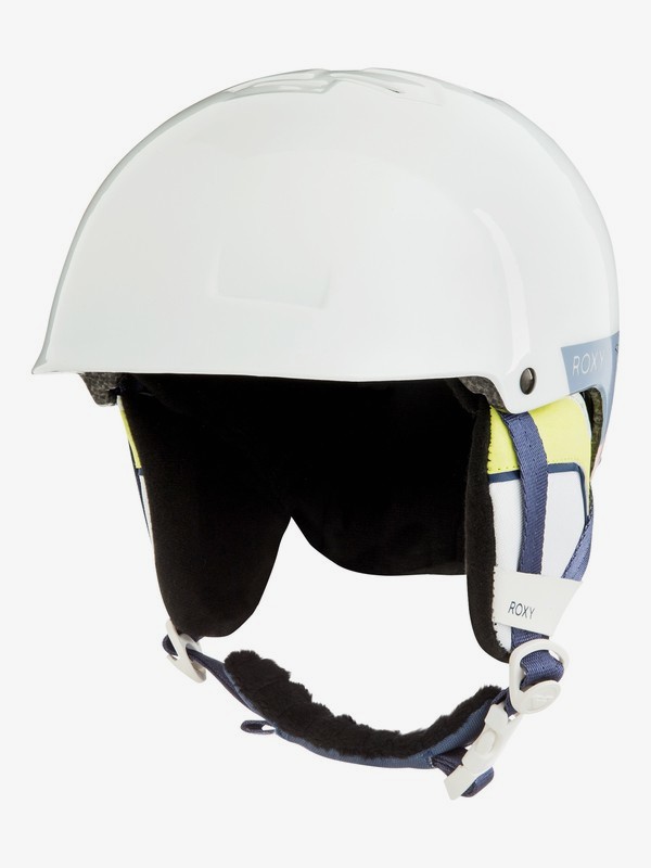 roxy, Happyland - Casque de snowboard/ski pour Fille 8-16 ans, BRIGHT WHITE_ALSKA BIRD (wbb6) 0 Happyland - Casque de snowboard/ski pour Fille 8-16 ans Blanc ERGTL03010 Roxy