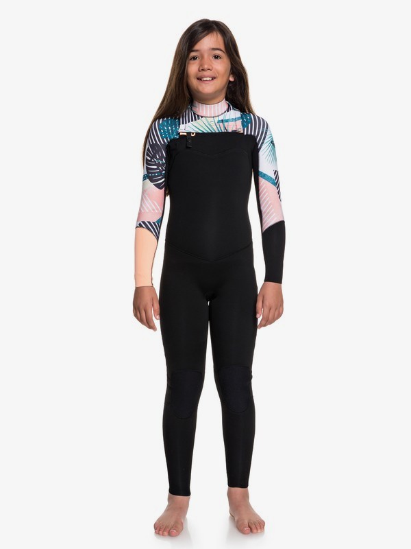 roxy, 3/2mm POP Surf - Combinaison de surf zip poitrine pour Fille 8-16 ans, BLACK (kvd0) 0 3/2mm POP Surf - Combinaison de surf zip poitrine pour Fille 8-16 ans Noir ERGW103029 Roxy