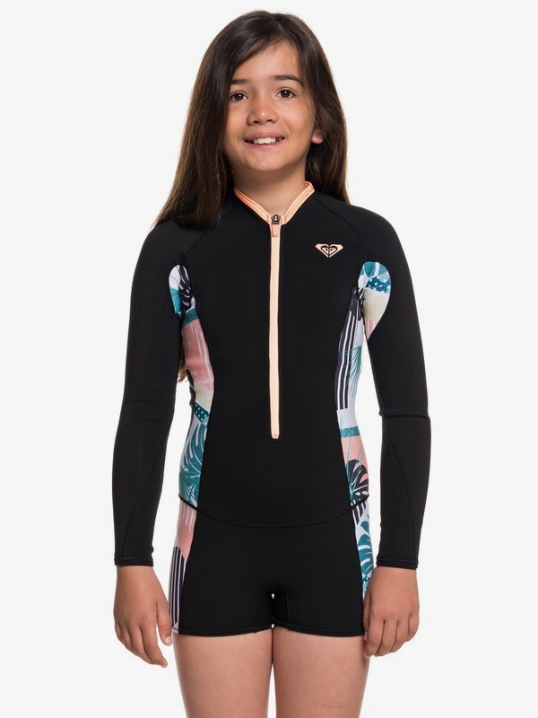 roxy, Girl's 7-14 1.5mm POP Surf Long Sleeve Front Zip Springsuit, BLACK (kvd0) 0 Girl's 7-14 1.5mm POP Surf Long Sleeve Front Zip Springsuit Black ERGW403006 Roxy