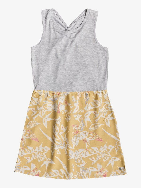 roxy, Girl's 7-14 Inspire Life Skater Dress, FALL LEAF PENDULUM (yjg6) 0 Girl's 7-14 Inspire Life Skater Dress Yellow ERGWD03056 Roxy