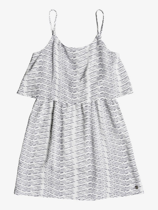 roxy, Girl's 7-14 Coldest Winter Strappy Dress, MARSHMALLOW POETIC MOUNTAIN (xwrr) 0 Girl's 7-14 Coldest Winter Strappy Dress White ERGWD03057 Roxy
