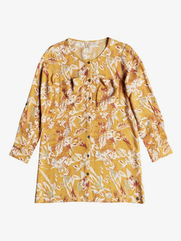 roxy, Girl's 7-14 Sun Is Shining Long Sleeve Dress, FALL LEAF PENDULUM (yjg6) 0 Girl's 7-14 Sun Is Shining Long Sleeve Dress Yellow ERGWD03061 Roxy