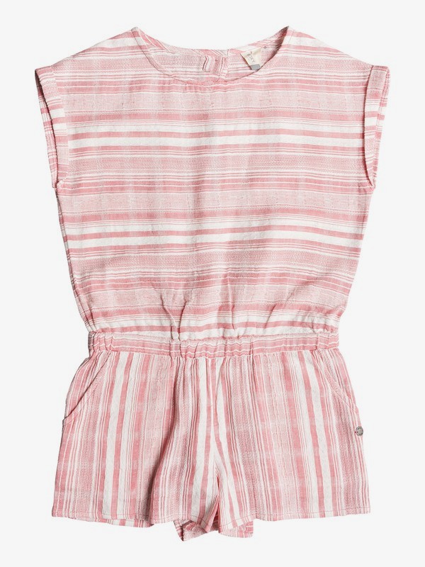 roxy, Girl's 7-14 My Love Sleeveless Romper, SUNKIST CORAL SUMY STRIPE (mjv3) 0 Girl's 7-14 My Love Sleeveless Romper Pink ERGWD03080 Roxy