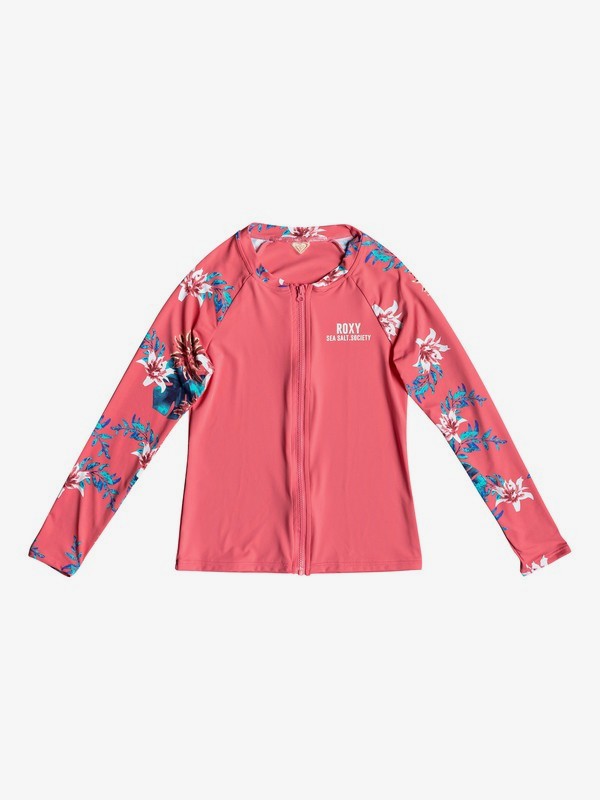 roxy, Girl's 7-14 ROXY Day Dream Long Sleeve UPF 50 Rashguard, HONEY SUCKLE (mld0) 0 Girl's 7-14 ROXY Day Dream Long Sleeve UPF 50 Rashguard Pink ERGWR03116 Roxy