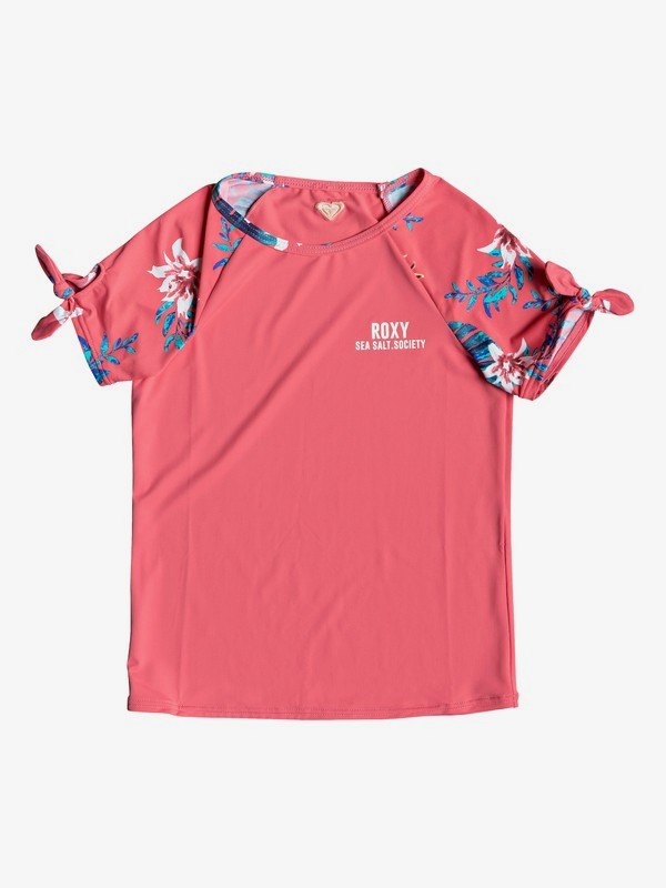 roxy, Girl's 7-14 ROXY Day Dream Short Sleeve UPF 50 Rashguard, HONEY SUCKLE (mld0) 0 Girl's 7-14 ROXY Day Dream Short Sleeve UPF 50 Rashguard Pink ERGWR03117 Roxy