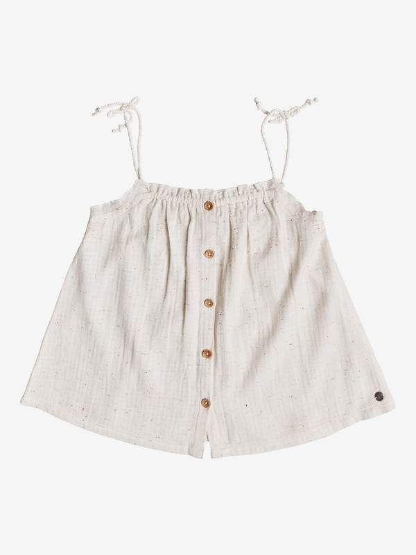 roxy, Girl's 7-14 Depths Of My Heart Strappy Top, MARSHMALLOW (wbt0) 0 Girl's 7-14 Depths Of My Heart Strappy Top ERGWT03034 Roxy