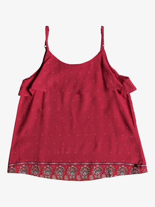 roxy, Girl's 7-14 Inner Feelings Strappy Top, HOLLY BERRY PERFECT WAVE BORDE (mmt9) 0 Girl's 7-14 Inner Feelings Strappy Top Pink ERGWT03035 Roxy