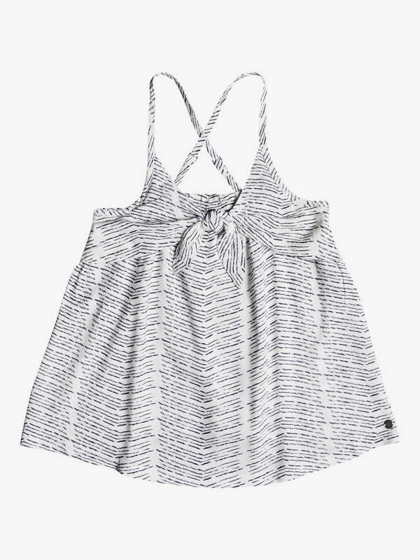 roxy, Girl's 7-14 Defeat My Limits Strappy Top, MARSHMALLOW POETIC MOUNTAIN (xwrr) 0 Girl's 7-14 Defeat My Limits Strappy Top White ERGWT03038 Roxy