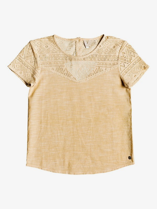 roxy, Girl's 7-14 Sun's Hidden Short Sleeve Top, FALL LEAF (yjg0) 0 Girl's 7-14 Sun's Hidden Short Sleeve Top Yellow ERGWT03039 Roxy