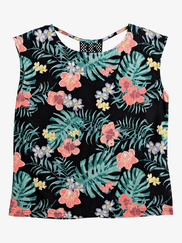 roxy, Far Away Dreaming - Top sans manches pour Fille, ANTHRACITE HIBISCUS TWIST (xkbg) 0 Far Away Dreaming - Top sans manches pour Fille Multicouleurs ERGWT03050 Roxy