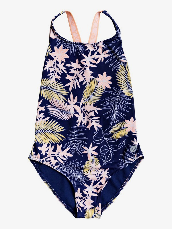 roxy, Bikini Point - Maillot de bain une pièce pour Fille 8-16 ans, MED BLUE FULL FLORAL BIG SW (bte6) 0 Bikini Point - Maillot de bain une pièce pour Fille 8-16 ans Bleu ERGX103052 Roxy