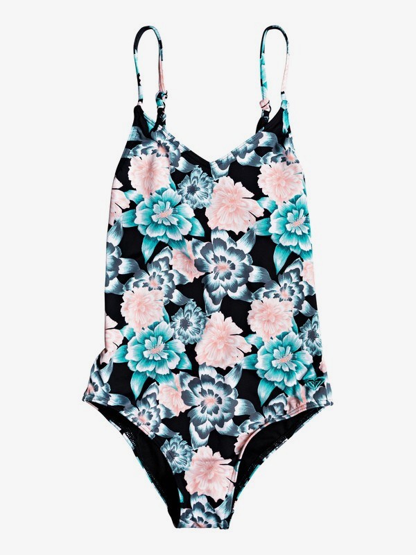 roxy, Surf My Mind One-Piece Swimsuit, ANTHRACITE S CRYSTAL FLOWER (xkbm) 0 Surf My Mind One-Piece Swimsuit Multicolor ERGX103062 Roxy