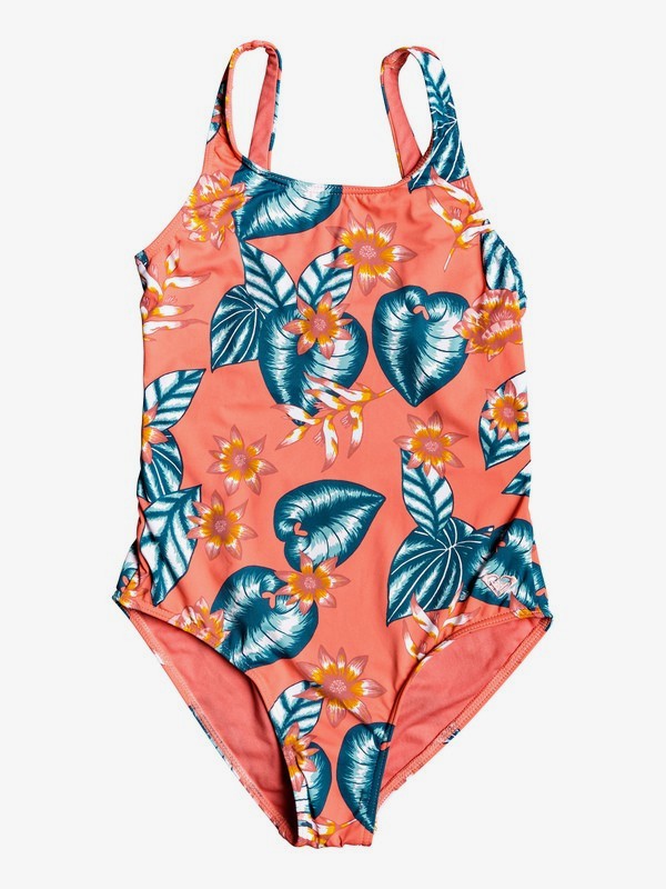 roxy, Floral Time One-Piece Swimsuit, DUBARRY S LEAFY (mkj8) 0 Floral Time One-Piece Swimsuit Pink ERGX103063 Roxy