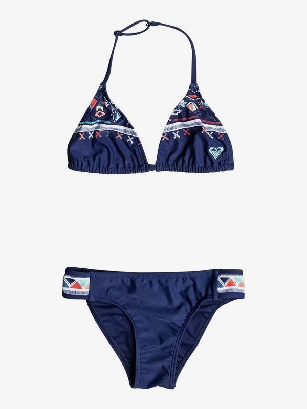 Little Pretty - Tri Bikini Set ERGX203060 0 Girls 7-14 Little Pretty Tri Bikini Set ERGX203060 Roxy