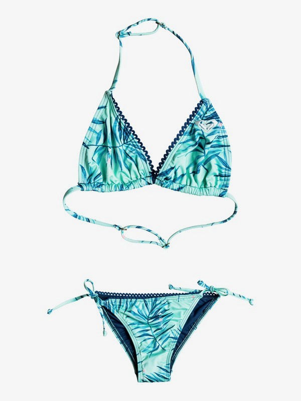 roxy, Jungle Poem - Tri Bikini Set, BEACH GLASS LA CROISETTE (gcz6) 0 Jungle Poem - Tri Bikini Set Green ERGX203067 Roxy