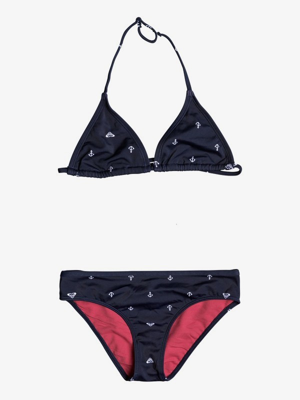 roxy, At The Sea - Bikini Set for Girls 8-16, DRESS BLUES WATERCOLOR ANCHOR (btk7) 0 At The Sea - Bikini Set for Girls 8-16 Blue ERGX203116 Roxy