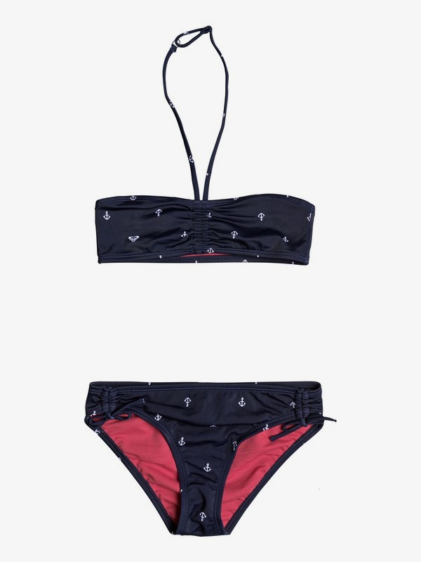roxy, At The Sea - Ensemble bikini bandeau pour Fille 8-16 ans, DRESS BLUES WATERCOLOR ANCHOR (btk7) 0 At The Sea - Ensemble bikini bandeau pour Fille 8-16 ans Bleu ERGX203139 Roxy