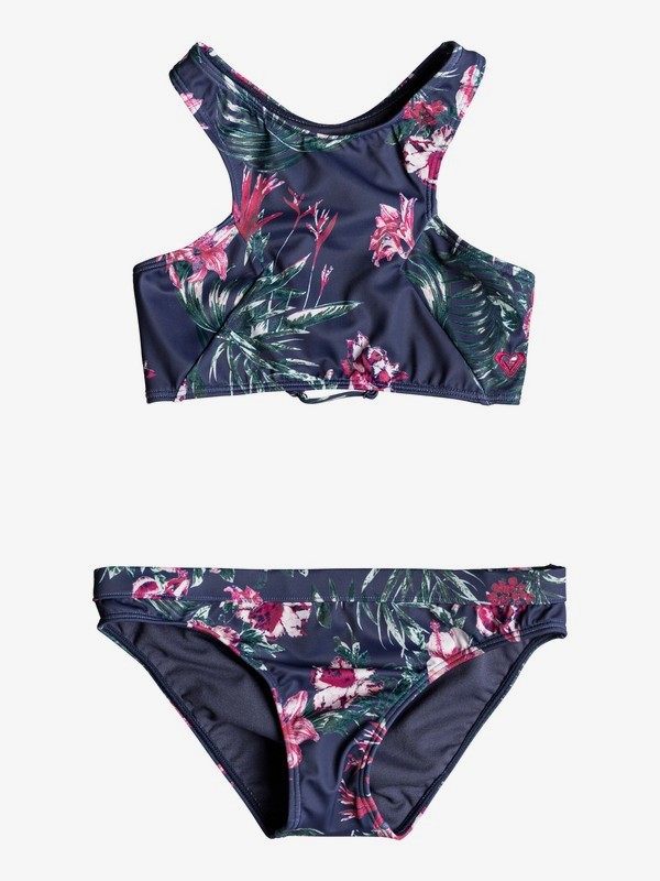 roxy, Girl's 7-14 Surf The Desert Crop Top Set, CROWN BLUE FLOWER GAMES (bqy6) 0 Girl's 7-14 Surf The Desert Crop Top Set ERGX203150 Roxy