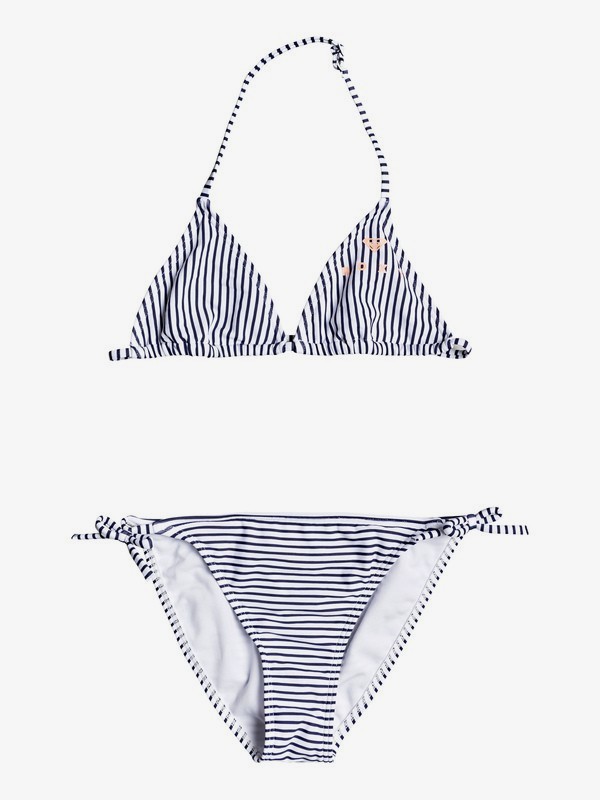 roxy, Surfing Free - Ensemble de bikini Tiki Tri pour Fille 8-16 ans, MEDIEVAL BLUE COSY STRIPES SWI (bte4) 0 Surfing Free - Ensemble de bikini Tiki Tri pour Fille 8-16 ans Bleu ERGX203185 Roxy