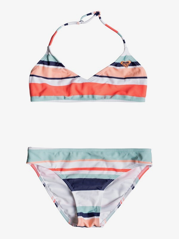 roxy, Happy Spring - Conjunto de Bikini Triangular Bralette para Chicas 8-16, BRIGHT WHITE ON MY WAY SWIM (wbb4) 0 Happy Spring - Conjunto de Bikini Triangular Bralette para Chicas 8-16 Blanco ERGX203193 Roxy