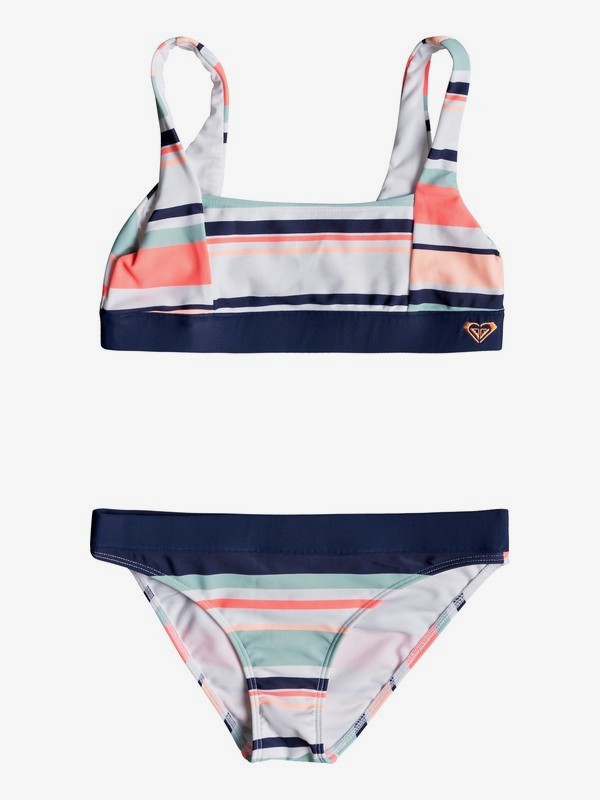 roxy, Girl's 7-14 Happy Spring Athletic Bikini Set, BRIGHT WHITE ON MY WAY SWIM (wbb4) 0 Girl's 7-14 Happy Spring Athletic Bikini Set White ERGX203194 Roxy