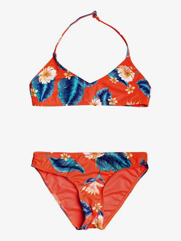 roxy, Seaside Lover - Triangle-Bralette-Bikini-Set für Mädchen 8-16, F CORAL N TROPICAL LOVE RG SW (xmmb) 0 Seaside Lover - Triangle-Bralette-Bikini-Set für Mädchen 8-16 Rosa ERGX203209 Roxy