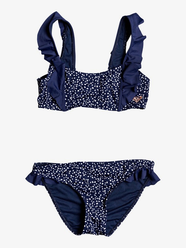 roxy, Girl's 7-14 Seaside Lover Athletic Bralet Bikini Set, MEDIEVAL BLUE NEW DOTS SWIM (bte8) 0 Girl's 7-14 Seaside Lover Athletic Bralet Bikini Set Blue ERGX203210 Roxy