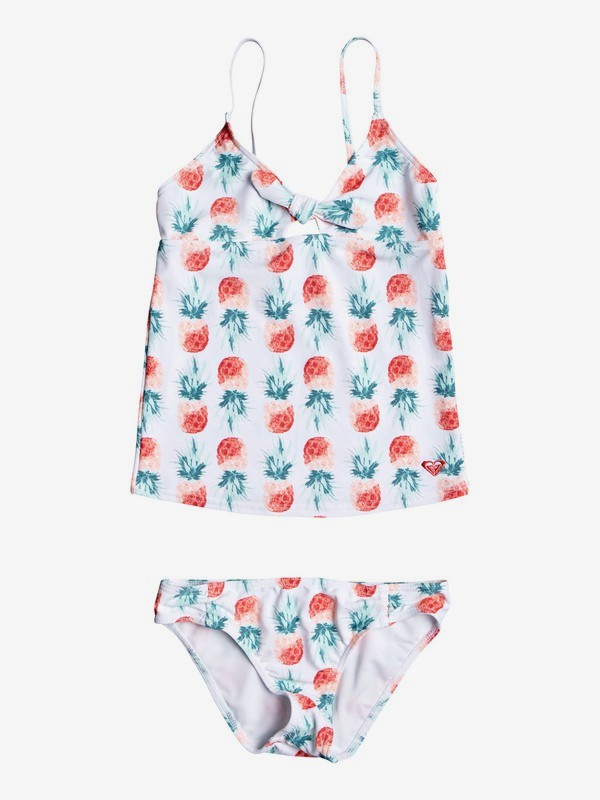 roxy, Girl's 7-14 Kind Of Fun Tankini Set, BRIGHT WHITE S SMALL PINEAPPLE (wbb8) 0 Girl's 7-14 Kind Of Fun Tankini Set White ERGX203230 Roxy